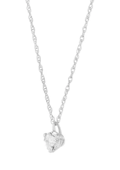 Flash Sale 🌟 1/4 ct. t.w. Diamond Solitaire Necklace in 14K White Gold with 18" Rope Chain by Belk & Co. 😀 -DealsBelk & Co. Store Belk 10985