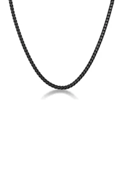 Best Sale โจ Stainless Steel 4 Millimeter Foxtail Chain Necklace with Black Ion Plating and Push Lock, 22 Inch by Belk & Co. ๐