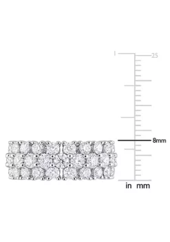 Best Sale 🌟 Lab Created Created Moissanite Triple Band Ring in Sterling Silver by Belk & Co. 🧨 -DealsBelk & Co. Store Belk 11022