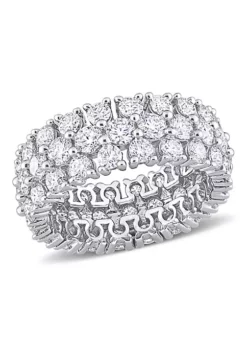 Best Sale 🌟 Lab Created Created Moissanite Triple Band Ring in Sterling Silver by Belk & Co. 🧨 -DealsBelk & Co. Store Belk 11024