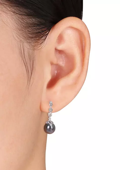 Best reviews of ๐ 8-9mm Black Tahitian Cultured Pearl and Diamond Accent Infinity Huggie Earrings in Sterling Silver by Belk & Co. ๐ 2 Best reviews of ๐ 8-9mm Black Tahitian Cultured Pearl and Diamond Accent Infinity Huggie Earrings in Sterling Silver by Belk & Co. ๐ - Image 2