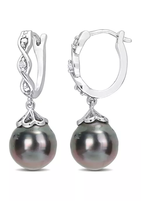 Best reviews of ๐ 8-9mm Black Tahitian Cultured Pearl and Diamond Accent Infinity Huggie Earrings in Sterling Silver by Belk & Co. ๐ 4 Best reviews of ๐ 8-9mm Black Tahitian Cultured Pearl and Diamond Accent Infinity Huggie Earrings in Sterling Silver by Belk & Co. ๐ - Image 4