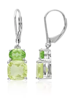 New ⭐ Sterling Silver Peridot and Lemon Quartz Earrings by Belk & Co. ⭐ -DealsBelk & Co. Store Belk 1104
