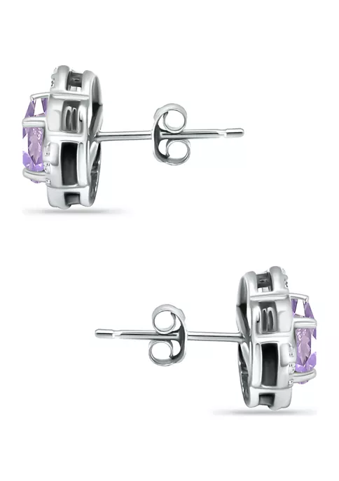 Best reviews of 🔥 1.5 ct. t.w. Amethyst and White Topaz Flower Earrings, Sterling Silver by Belk & Co. 🤩 2 Best reviews of 🔥 1.5 ct. t.w. Amethyst and White Topaz Flower Earrings, Sterling Silver by Belk & Co. 🤩 - Image 2