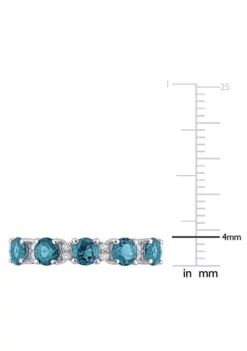 Best reviews of ❤️ 1.62 ct. t.w. London Blue Topaz and White Topaz Semi Eternity Ring in Sterling Silver by Belk & Co. ⌛ -DealsBelk & Co. Store Belk 11079