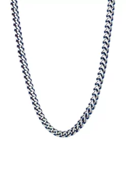 Cheap 🎉 Stainless Steel Foxtail Chain Necklace with Blue Ion Plating by Belk & Co. 🥰