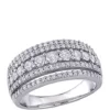 Best Pirce 😉 1 ct. t.w. Diamond 4 Row Anniversary Band in 10K White Gold by Belk & Co. 👏