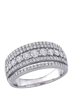 Best Pirce 😉 1 ct. t.w. Diamond 4 Row Anniversary Band in 10K White Gold by Belk & Co. 👏