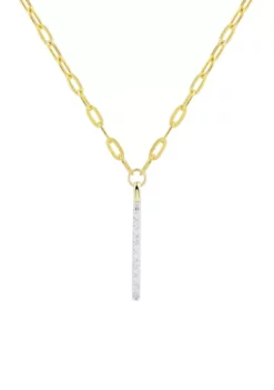 Top 10 👏 1/8 ct. t.w. Diamond Drop Necklace in 10K Yellow Gold by Belk & Co. ⭐ -DealsBelk & Co. Store Belk 11139