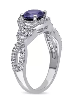 Best Pirce 😍 Lab Created 2 1/10 CT TGW Created Blue and Created White Sapphire Crossover Twist Ring in Sterling Silver by Belk & Co. 🌟 7 Best Pirce 😍 Lab Created 2 1/10 CT TGW Created Blue and Created White Sapphire Crossover Twist Ring in Sterling Silver by Belk & Co. 🌟 -DealsBelk & Co. Store Belk 11154