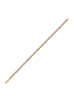 Best Pirce 🔔 10K Yellow Gold Rope X Stations Bracelet by Belk & Co. 🧨 -DealsBelk & Co. Store Belk 11162