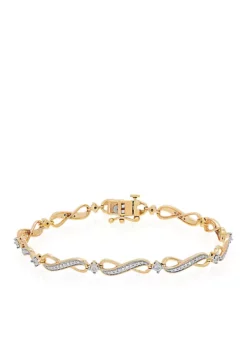 Budget 🔔 0.25 ct. t.w. Diamond Bracelet in 10K Yellow Gold by Belk & Co. 🎁