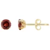 Hot Sale ⌛ 14K Yellow Gold 5mm Round Garnet Stud Earrings by Belk & Co. 🧨