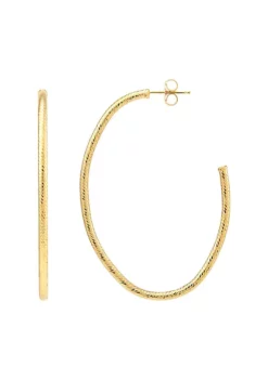 Top 10 😀 14K Yellow Gold Oval Hoop by Belk & Co. ✨