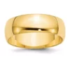 Outlet 😀 Men's 14K Yellow Gold 7 Millimeter Lightweight Half Round Band by Belk & Co. ✨