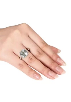 Best deal ⌛ Green Amethyst and Diamond Ring in Sterling Silver by Belk & Co. ✔️ 6 Best deal ⌛ Green Amethyst and Diamond Ring in Sterling Silver by Belk & Co. ✔️ -DealsBelk & Co. Store Belk 1121