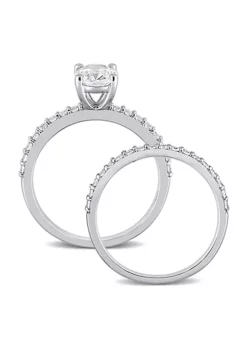 Best Sale ⭐ Lab Created Oval Cut Created White Sapphire Engagement Ring and Matching Eternity Ring 2pc Set in 10K White Gold by Belk & Co. ✨ 8 Best Sale ⭐ Lab Created Oval Cut Created White Sapphire Engagement Ring and Matching Eternity Ring 2pc Set in 10K White Gold by Belk & Co. ✨ -DealsBelk & Co. Store Belk 11215
