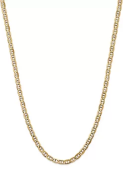 Hot Sale 🧨 Men's 14K Yellow Gold 5.25 Millimeter Concave Anchor Chain Necklace by Belk & Co. 😍 -DealsBelk & Co. Store Belk 11229