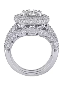 Buy 🌟 2.5 ct. t.w. Diamond Cluster Multi Row 3 Piece Bridal Set by Belk & Co. ⌛ -DealsBelk & Co. Store Belk 11246