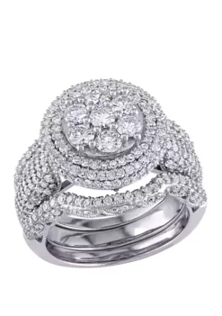 Buy 🌟 2.5 ct. t.w. Diamond Cluster Multi Row 3 Piece Bridal Set by Belk & Co. ⌛ -DealsBelk & Co. Store Belk 11247