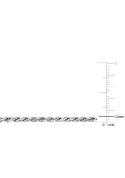 Buy ❤️ 2.2MM Rope Chain Bracelet in Sterling Silver, 7.5" by Belk & Co. 🤩 -DealsBelk & Co. Store Belk 11250