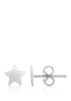 Deals 🥰 Star Post Earrings in 14K White Gold by Belk & Co. 🔔 -DealsBelk & Co. Store Belk 11254