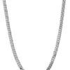 Hot Sale 😍 Men's 14K White Gold 7.25 Millimeter Beveled Curb Chain Necklace by Belk & Co. 🥰