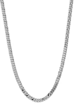 Hot Sale 😍 Men's 14K White Gold 7.25 Millimeter Beveled Curb Chain Necklace by Belk & Co. 🥰 -DealsBelk & Co. Store Belk 11298