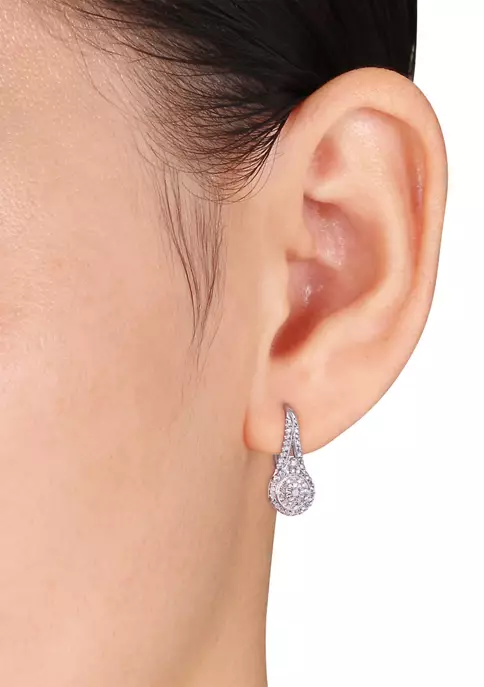 Flash Sale ๐ฅฐ 1/4 ct. t.w. Diamond Halo Drop Earrings in Sterling Silver by Belk & Co. ๐ 2 Flash Sale ๐ฅฐ 1/4 ct. t.w. Diamond Halo Drop Earrings in Sterling Silver by Belk & Co. ๐ - Image 2