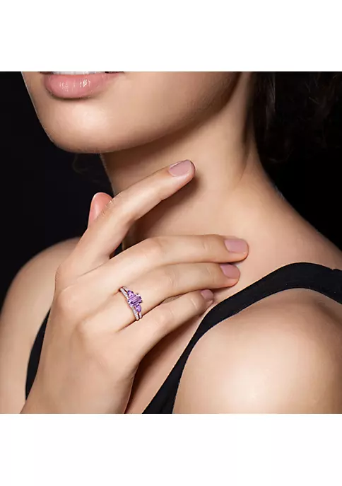 Promo ๐ฏ Rose de France Amethyst and 1/10 CT TW Diamond Bridal Ring Set in 10k Rose Gold by Belk & Co. ๐ 5 Promo ๐ฏ Rose de France Amethyst and 1/10 CT TW Diamond Bridal Ring Set in 10k Rose Gold by Belk & Co. ๐ - Image 5