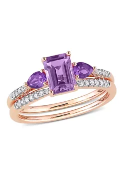 Promo ๐ฏ Rose de France Amethyst and 1/10 CT TW Diamond Bridal Ring Set in 10k Rose Gold by Belk & Co. ๐ 11 Promo ๐ฏ Rose de France Amethyst and 1/10 CT TW Diamond Bridal Ring Set in 10k Rose Gold by Belk & Co. ๐ -DealsBelk & Co. Store Belk 11316