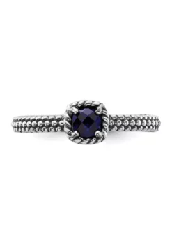 Best deal 🎉 1/3 ct. t.w. Lab Created Sapphire Polished Stackable Expressions Ring in Sterling Silver by Belk & Co. 🥰 -DealsBelk & Co. Store Belk 11331