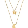 Wholesale 🔔 Polished Star & Moon Necklace in 10k Yellow Gold by Belk & Co. ❤️