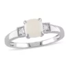 Buy 🤩 Cushion Cut Opal and Diamond Accent Ring in Sterling Silver by Belk & Co. 🔥