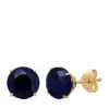 Discount 🧨 Created Sapphire Earrings in 10k Yellow Gold by Belk & Co. ⌛