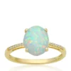 Discount 🤩 Opal & Diamond Ring in 10K Yellow Gold by Belk & Co. 🌟