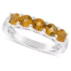 Outlet ✨ Sterling Silver 4mm Round 5-Stone Citrine Ring by Belk & Co. 👍