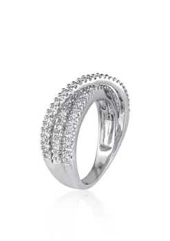 Coupon ✨ Diamond Crossover Ring in Sterling Silver by Belk & Co. 👍 -DealsBelk & Co. Store Belk 11467