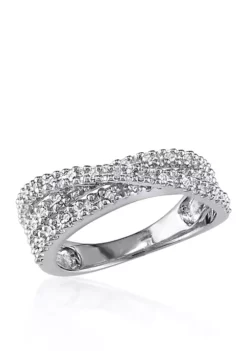 Coupon ✨ Diamond Crossover Ring in Sterling Silver by Belk & Co. 👍 -DealsBelk & Co. Store Belk 11468