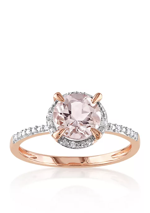 Budget ๐ 10k Rose Gold Morganite and Diamond Ring by Belk & Co. ๐ 3 Budget ๐ 10k Rose Gold Morganite and Diamond Ring by Belk & Co. ๐ - Image 3