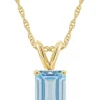 Brand new 😍 14K Gold 8x6 Emerald Cut Aquamarine Pendant by Belk & Co. 🔥