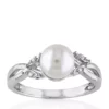 Coupon ✨ 10k White Gold Cultured Freshwater Pearl and Diamond Ring by Belk & Co. 🤩