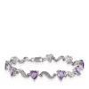 Outlet 💯 Sterling Silver Amethyst and Diamond Heart Bracelet by Belk & Co. ✔️