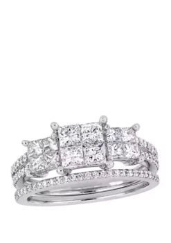 Brand new ✨ 2 Piece 1.33 ct. t.w. Diamond Bridal Ring Set in 14k White Gold by Belk & Co. ❤️ -DealsBelk & Co. Store Belk 11564