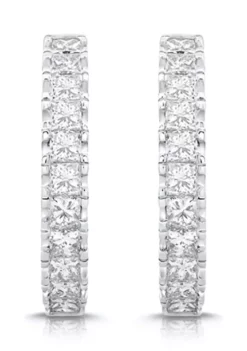 Best reviews of โ 1 ct. t.w. Diamond Hoop Earrings in 10K White Gold by Belk & Co. โ๏ธ