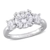 Best Sale 🔔 2.8 ct. t.w. Created Moissanite Engagement Ring in 10K White Gold by Belk & Co. 😀