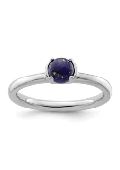 Best Sale ⌛ Sterling Silver Stackable Expressions Polished Blue Lapis Ring by Belk & Co. 🎉 -DealsBelk & Co. Store Belk 11625