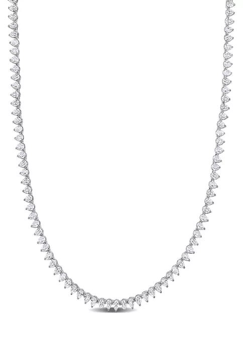 Best deal ๐ Lab Created 44.50 ct. t.g.w. Created White Sapphire Teardrop Tennis Necklace in Sterling Silver by Belk & Co. ๐งจ 1 Best deal ๐ Lab Created 44.50 ct. t.g.w. Created White Sapphire Teardrop Tennis Necklace in Sterling Silver by Belk & Co. ๐งจ