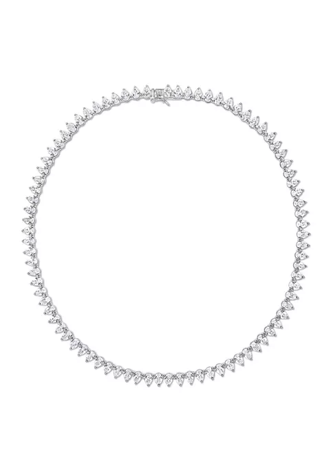 Best deal ๐ Lab Created 44.50 ct. t.g.w. Created White Sapphire Teardrop Tennis Necklace in Sterling Silver by Belk & Co. ๐งจ 5 Best deal ๐ Lab Created 44.50 ct. t.g.w. Created White Sapphire Teardrop Tennis Necklace in Sterling Silver by Belk & Co. ๐งจ - Image 5