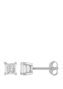 Deals 🛒 3/4 ct. t.w. Princess Cut Diamond Stud Earrings in 14K White Gold by Belk & Co. 🎉 -DealsBelk & Co. Store Belk 11716